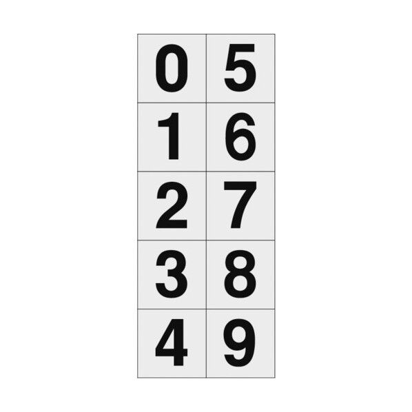 数字ステッカー(透明)