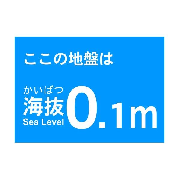 海抜ステッカー