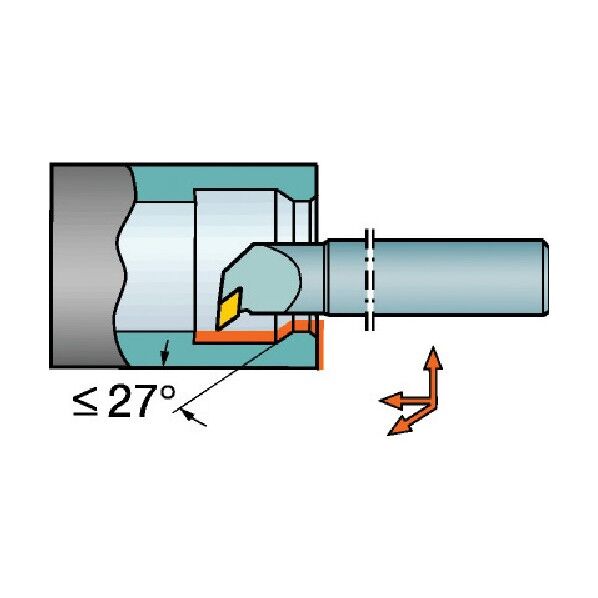 コロターン107ポジチップ用超硬ボーリングバイト E16R-SDUCR 07-ER 1