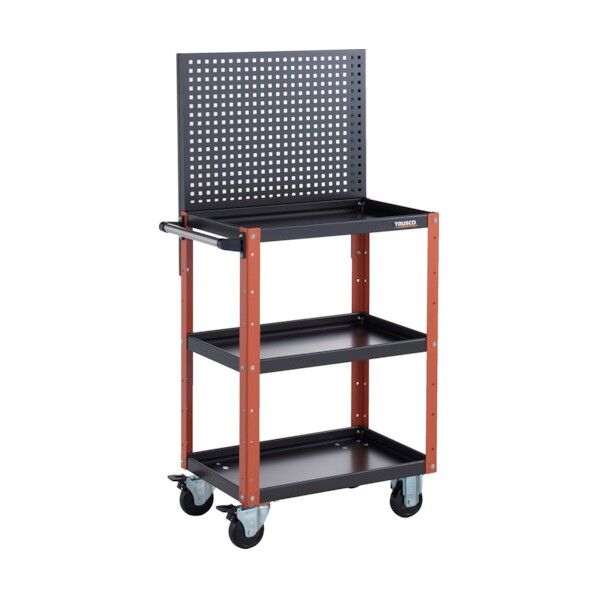 イーグルワゴン 上部パンチングパネル付 600X400X1330 ブラック/オレンジ EGW-P963-BKOR 1点