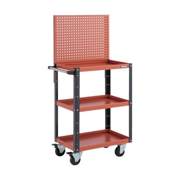 イーグルワゴン 上部パンチングパネル付 600X400X1330 オレンジ/ブラック EGW-P963-ORBK 1点