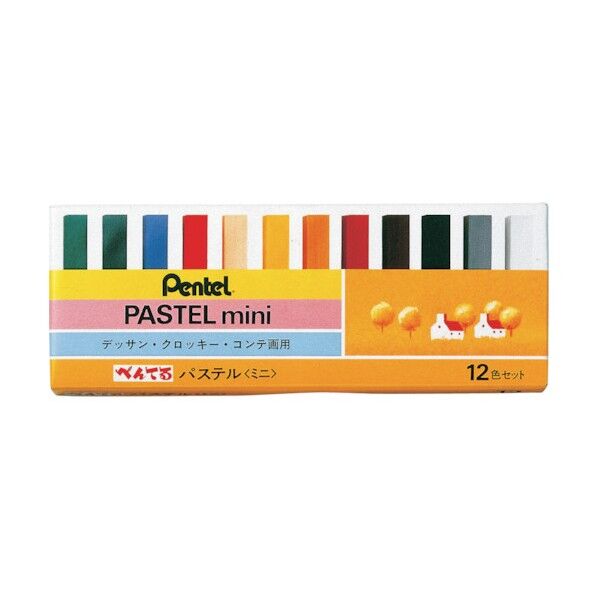ぺんてるパステル(ミニ)12色 168×60×16mm 3363 1個