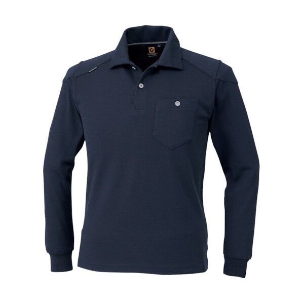 ナガソデポロシャツ G-9118 1ネイビー S G-9118-1-S 1点