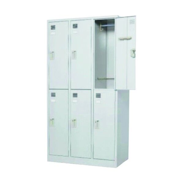 6人用ロッカー ダイヤル FLK-6D-WH 1点