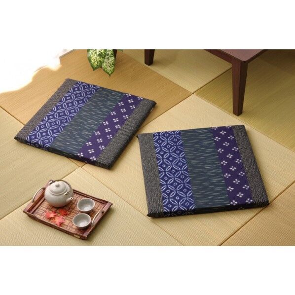 モダン 絣座布団