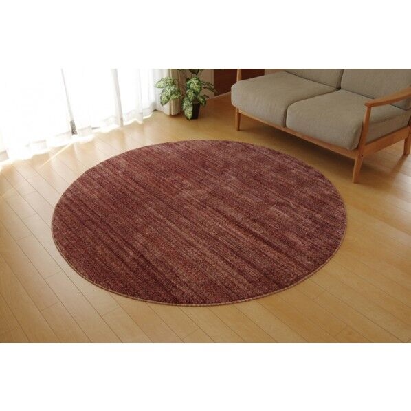 イリゼ 平織 ワイン 180cm丸 4723099 1枚