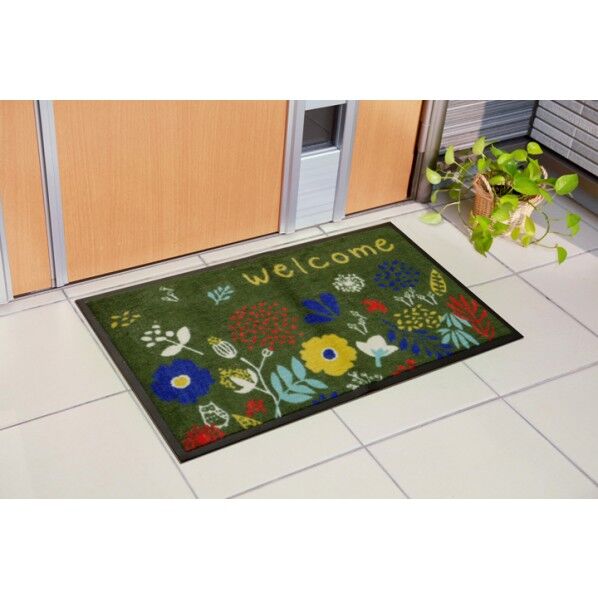 フォレスタ 外用玄関マット グリーン 47×75cm 2041909 1枚