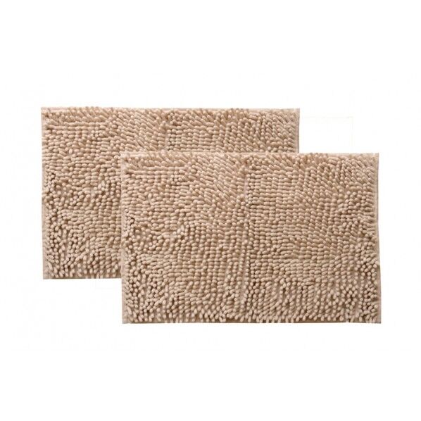 吸水速乾クリア バスマット2P ベージュ 35×50cm　2P 3440550 1枚