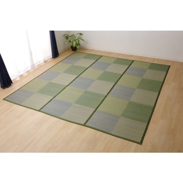 DXピーア 花莚 ブルー 江戸間4.5畳 4323904 1枚