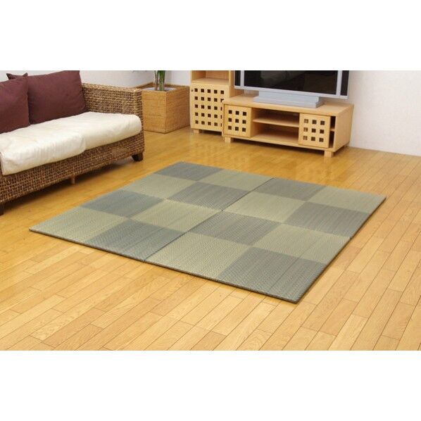 シンプルノア U畳 4P ブルー 82×82×1.7cm 4P 8604320 4枚