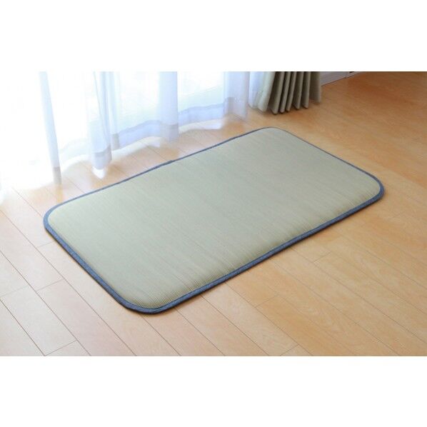 デニム 素肌草ベビーマット ブルー 70×120cm 7525509 1枚