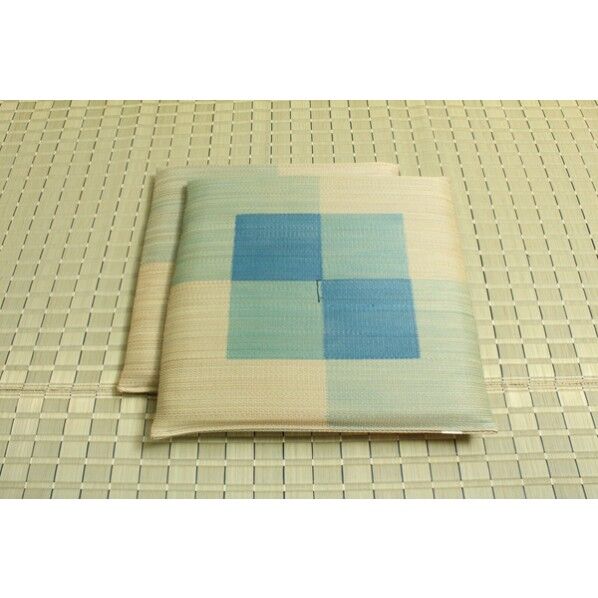 蕪村 捺染千鳥座布団2枚組 ブルー 55×55cm×2P 3123730 2枚