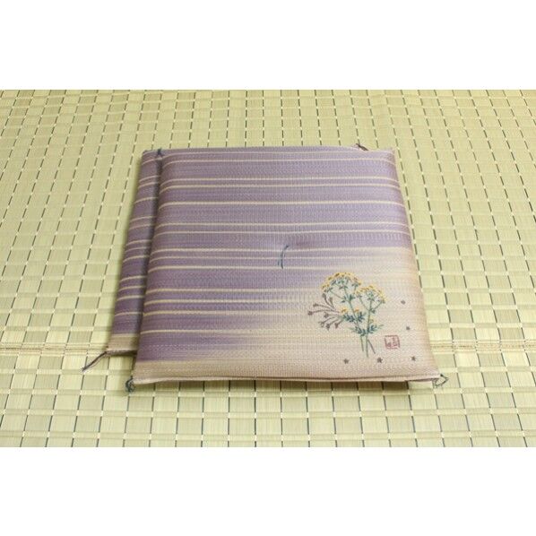 女郎花(おみなえし)捺染返し座布団2枚組 55×55cm×2P 3118620 2枚