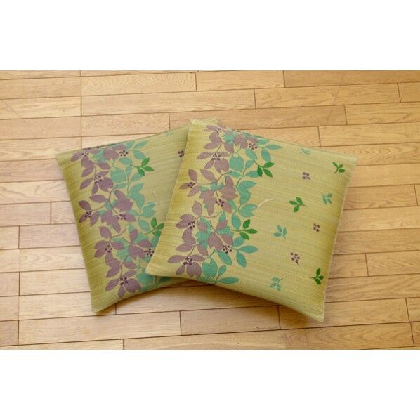 DXシオン 捺染千鳥座布団2枚組 ブラウン 55×55cm×2P 3801510 1枚