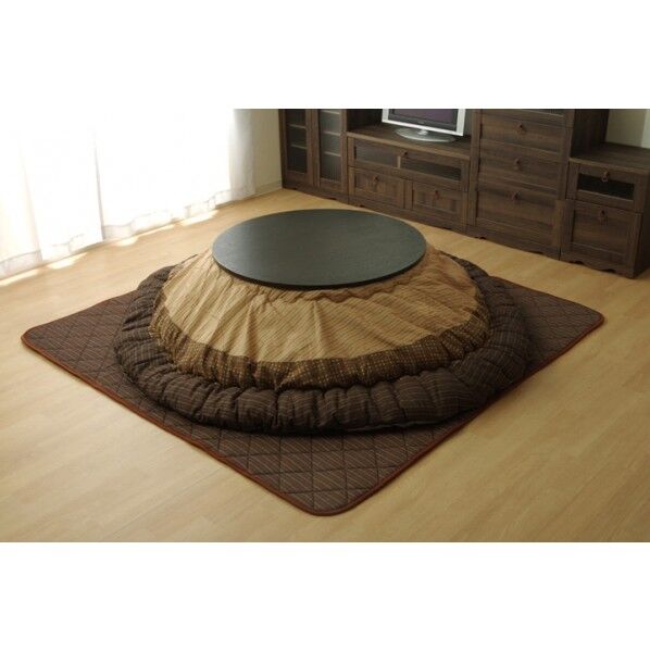 ゆかり 205丸掛敷セット ブラウン 205cm丸 5100170 1枚