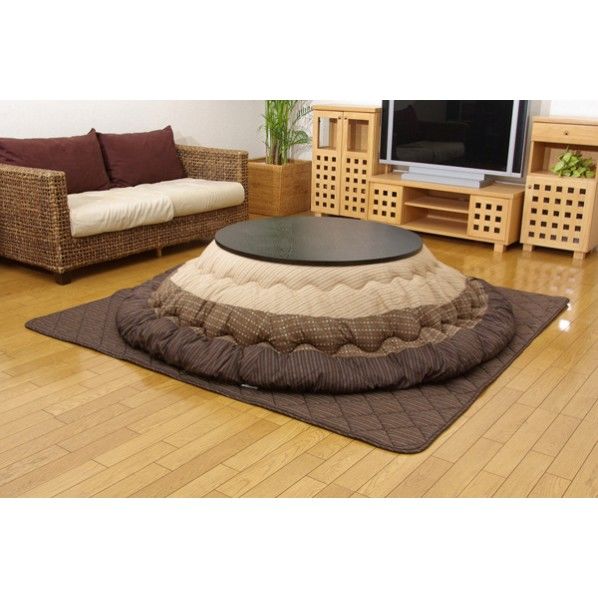 ゆかり 225丸掛敷セット ブラウン 225cm丸 5100180 1枚