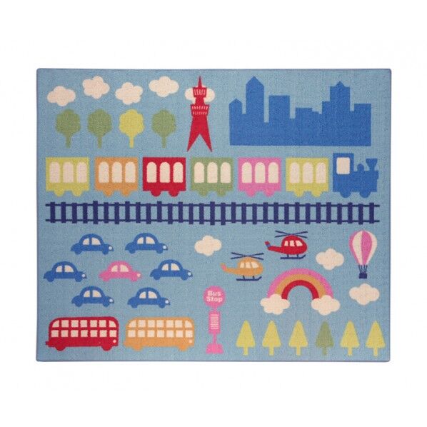 ランド 平織 ブルー 110×133cm 4720129 1枚