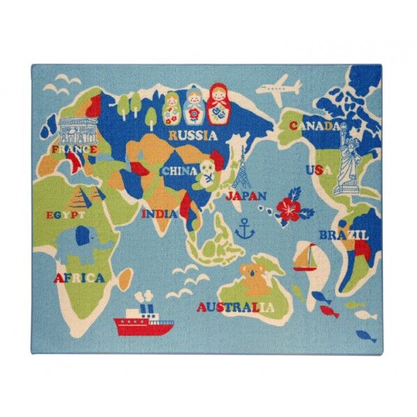 ワールド 平織 ブルー 110×133cm 9800820 1枚