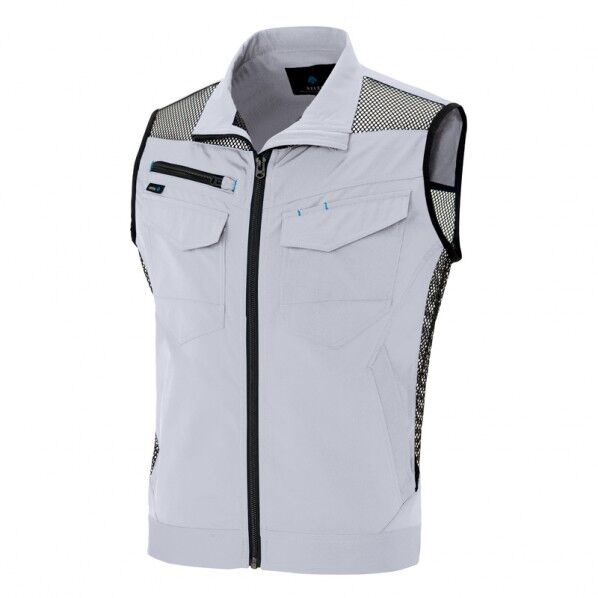 ワークベスト(スタンドカラー)(廃番予定) 003シルバーグレー S 2939 1枚