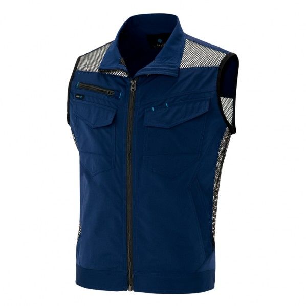 ワークベスト（スタンドカラー）（廃番予定） 008ネイビー 5L 2939 1枚