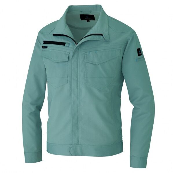 長袖サマーブルゾン(男女兼用) 027ターコイズ 3L 2930 1枚