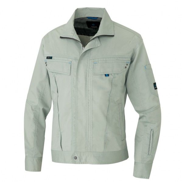 長袖サマーブルゾン(男女兼用) 005アースグリーン 3L 30530 1枚