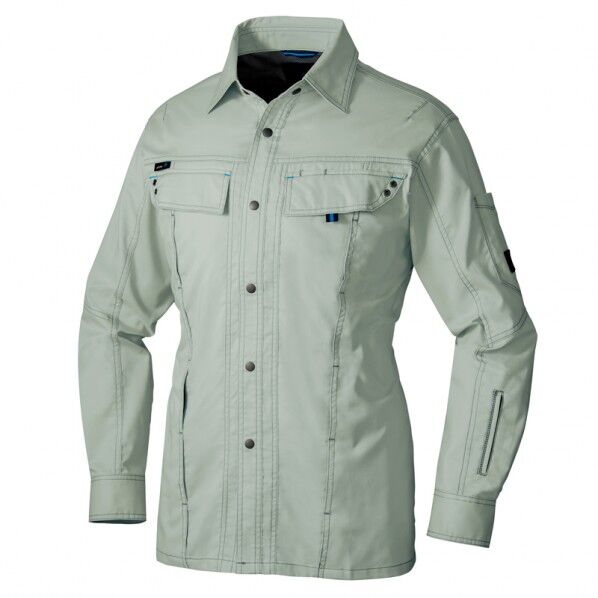 長袖シャツ(男女兼用)AZ30535-005アースグリーン6L