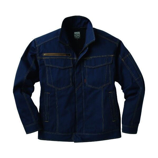 冬 長袖ブルゾン ネイビー色 LLサイズ WA21711-3-LL 1点