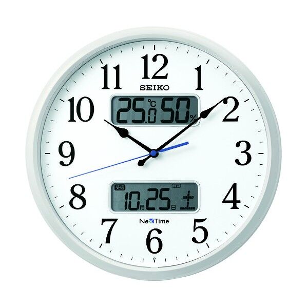 SEIKO 電波掛時計 セイコーネクスタイム ZS250W (ハイブリッド電波時計) ZS250W 1個