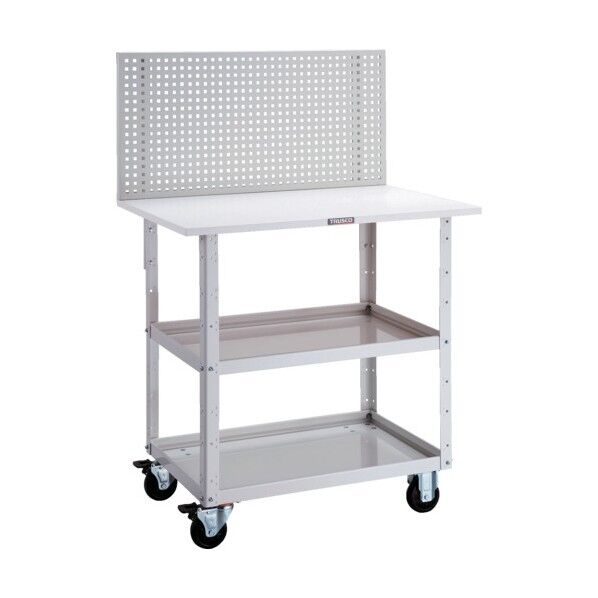 イーグルワゴン (ゴムキャスター・上部パンチングパネル付・天板付)