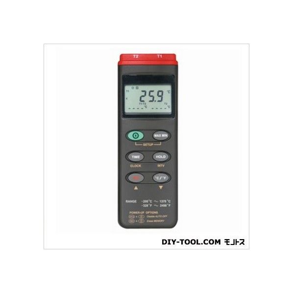 デジタルデーターロガ温度計(2点式) 64(W)×184(H)×30(D)mm MT-306 1個
