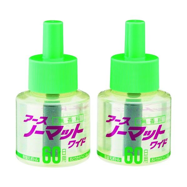 アース ノーマットWリビング用取替ボトル60日用無香料2本入り 2本