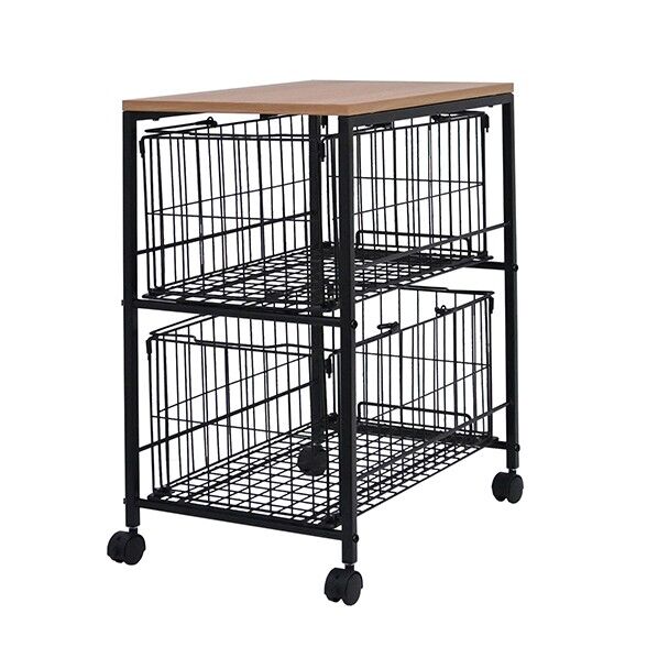 フクダクラフト 押入れ収納ラック 幅37×奥行56.5×高65cm ブラック BS-S2365 BK 1台