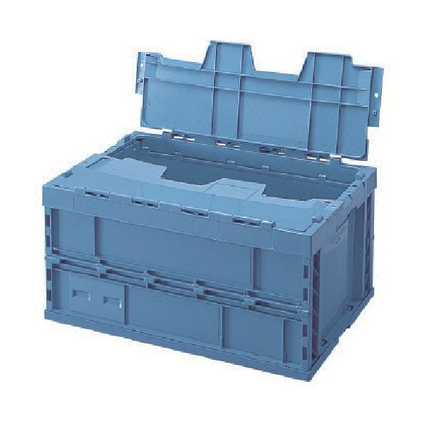 積水 折りたたみコンテナ OC－75L蓋付 青 OC-75LF 1個