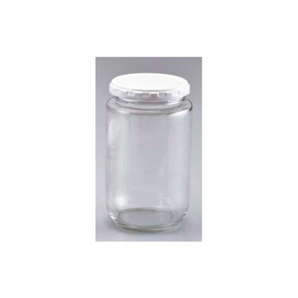 ガラスジャム瓶(白キャップ付)F-450ST 4039840 61-6570-33 1点