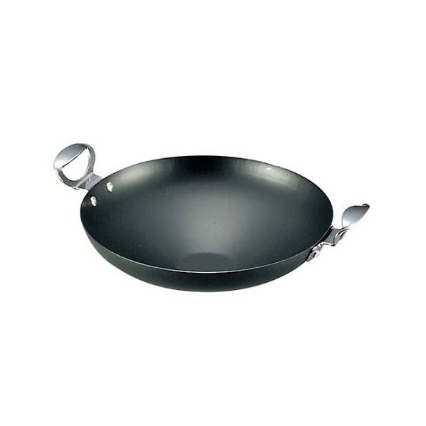 K 鉄 中華両手鍋 27cm 5744700 61-6528-06 1点