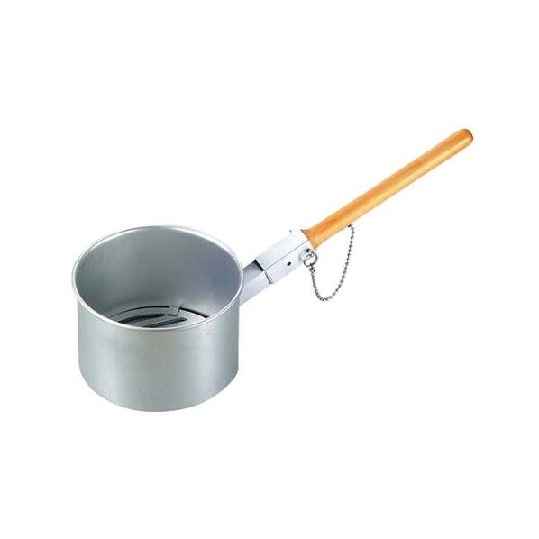 鉄鋳物目皿付 ジャンボ火起し(木柄差込式)小(φ155) 8801500 61-6705-49 1点