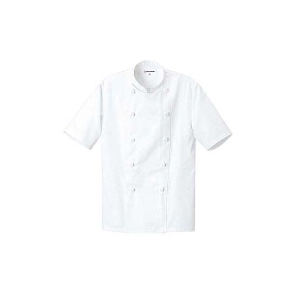 コックコート(男女兼用)AA499-0 4673320 ホワイト L 61-6732-48 1点