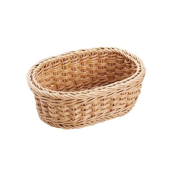 抗菌樹脂 小判型バスケット DS105 30型 7703850 ナチュラル 61-6702-78 1点