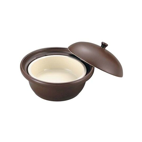 萬来鍋 丸 こげ茶 小(1人前用) 407100 61-6790-42 1点