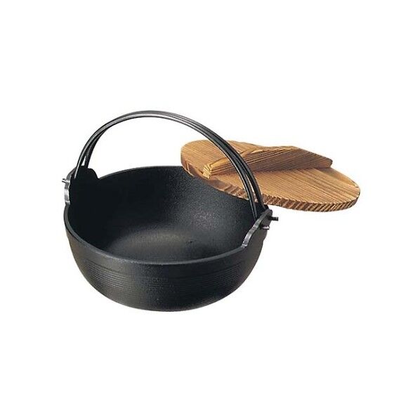 南部 鉄 ふる里鍋 深型 16cm 黒塗り 21006 1665600 61-6783-39 1点