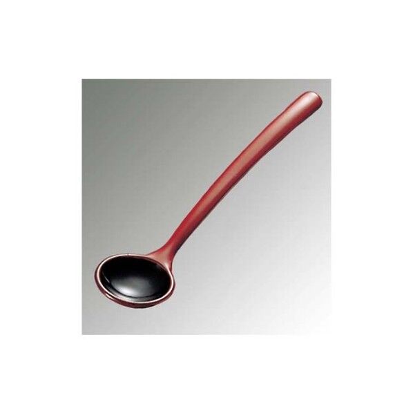 ABS 茶椀蒸スプーン 朱内黒 全長132 4508100 61-6771-17 1点