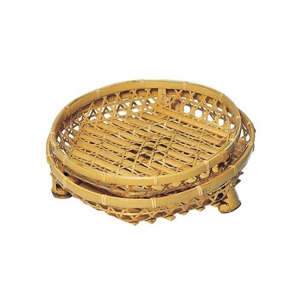 白竹 オードブル皿(足付)36cm 21-946F 4393200 61-6776-68 1点