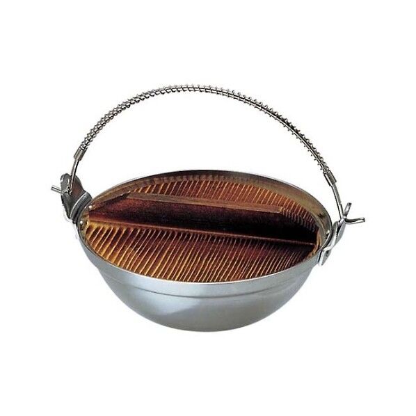 K アルミ鍋(木ブタ付)15cm 5358300 61-6785-10 1点