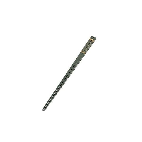 リサイクル箸 金ライン 7372700 緑 25cm 61-6770-47 1点