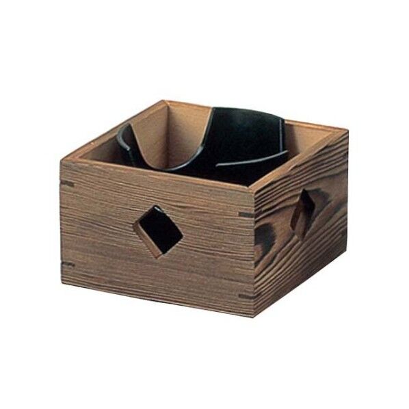 コンロ木枠 焼杉 小 4号 飛騨コンロ用(21169) 7493900 61-6784-85 1点