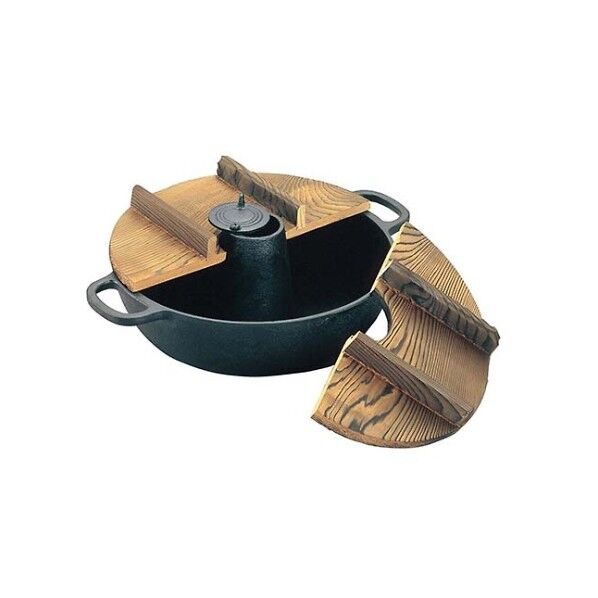 鉄 しゃぶしゃぶ鍋 S-9-70 木蓋付 7485900 61-6781-40 1点