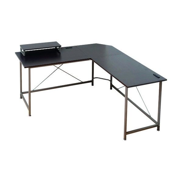 山善 コーナーパソコンデスク コンセント付き 154 x 69 x 12 cm PND-1600(DBR/BR) 1個