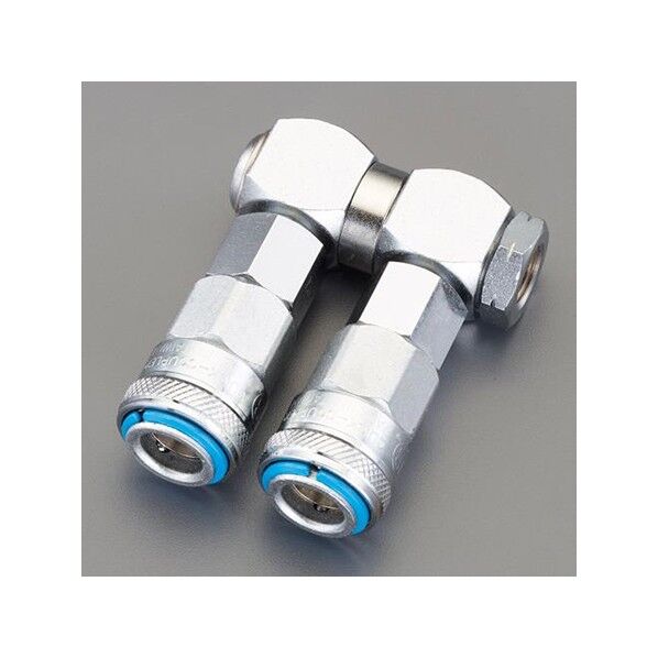 エアーカップリング(自在型) 2連 EA140DV-2A 64-7819-06 1点