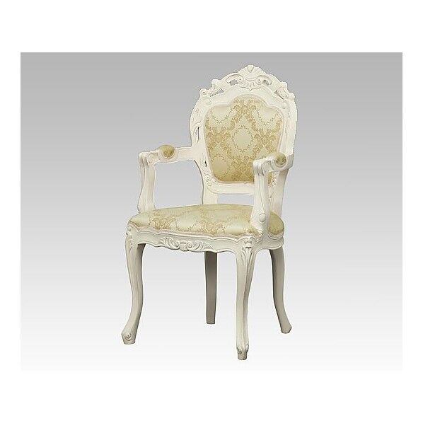 ダイニングチェアー (肘付き/ホワイト) 92175 8-2635-03 1点